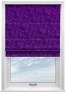 Caen Chenille, Purple - Motorised Roman Blind